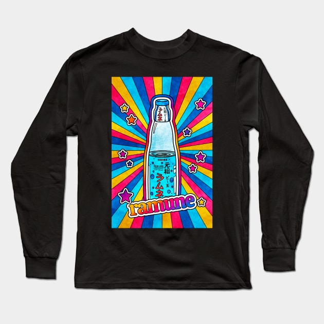 Ramune Japanese Soda Long Sleeve T-Shirt by Kelly Louise Art